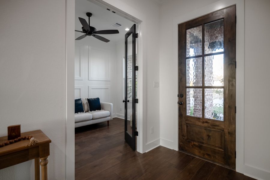 Furnished interior view inside a new home in Greens Prairie Reserve, College Station (Image 9).