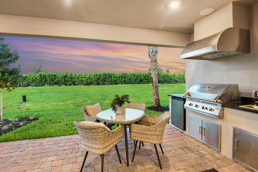 Exterior details and patio area of a home in Central Park, Port St. Lucie (Image 22).