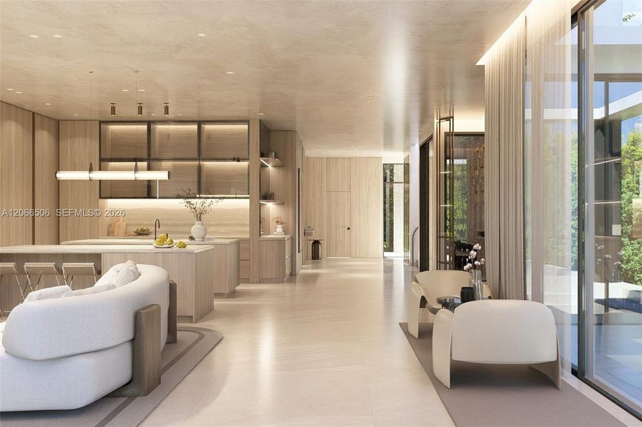 Furnished interior view inside a new home in , Miami (Image 2). Furnished interior view inside a new home in , Miami (Image 2).