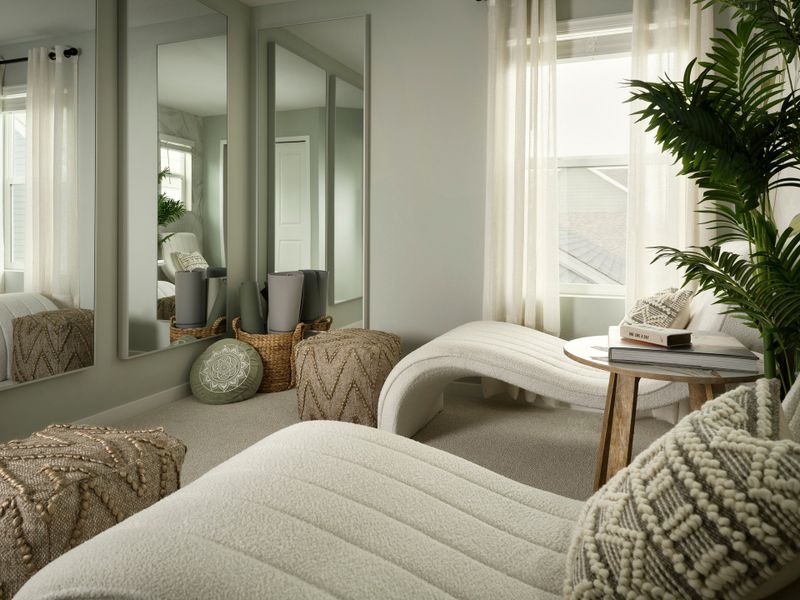 Representative furnished interior of a home built from the Tealight Six by Brookfield Residential in Barefoot, Firestone (Image 8).