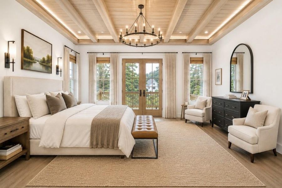 Furnished interior view inside a new home in , Monticello (Image 11).