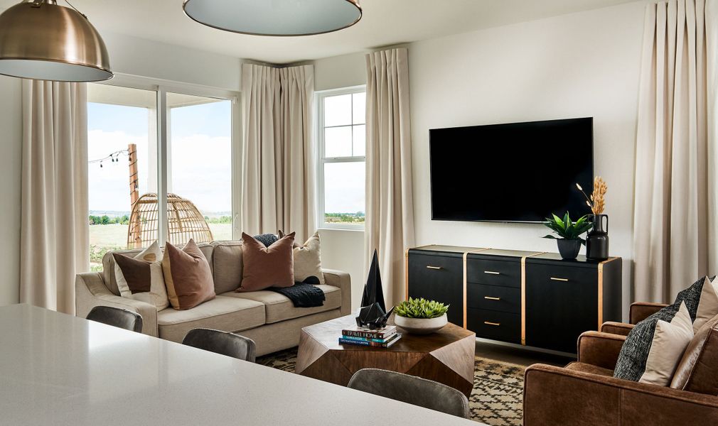 Representative furnished interior of a home built from the Rocky Mountain by Taylor Morrison in Parterre Landmark Collection, Thornton (Image 10).