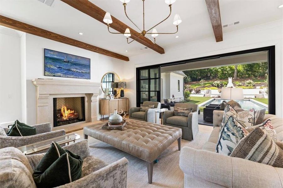 Furnished interior view inside a new home in , Roswell (Image 41).