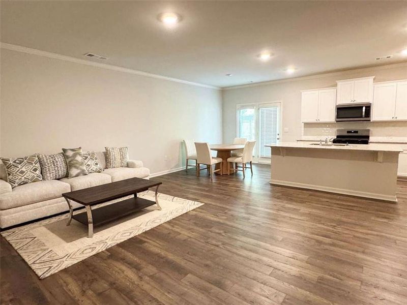 Furnished interior view inside a new home in , Buford (Image 11).