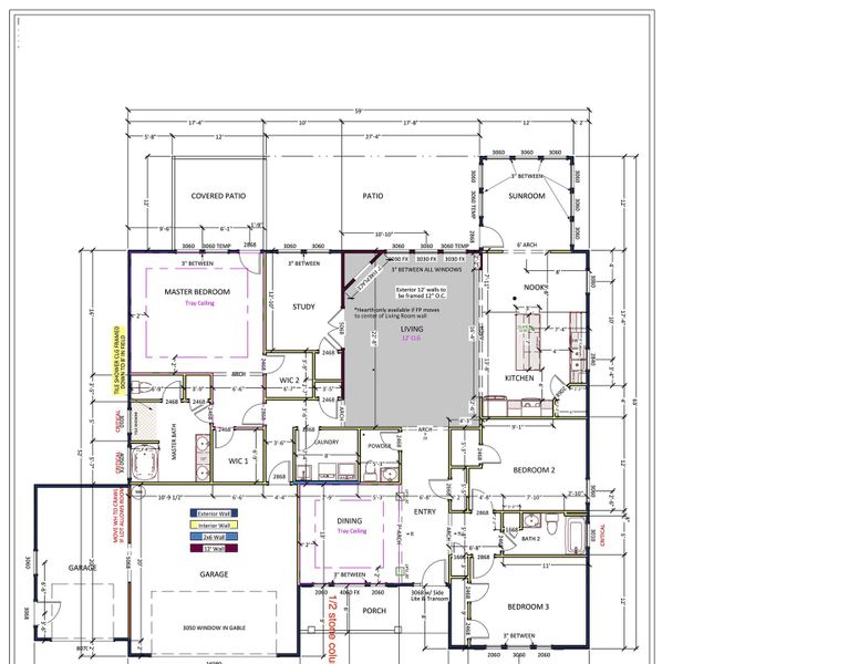 2D floor plan layout of this home in Messer Farms, Inman, SC (Image 2).