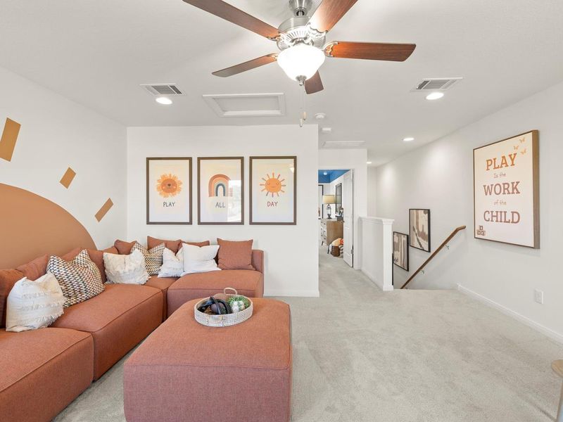 Furnished interior view inside a new home in Cool Water at Sonterra, Jarrell (Image 6).