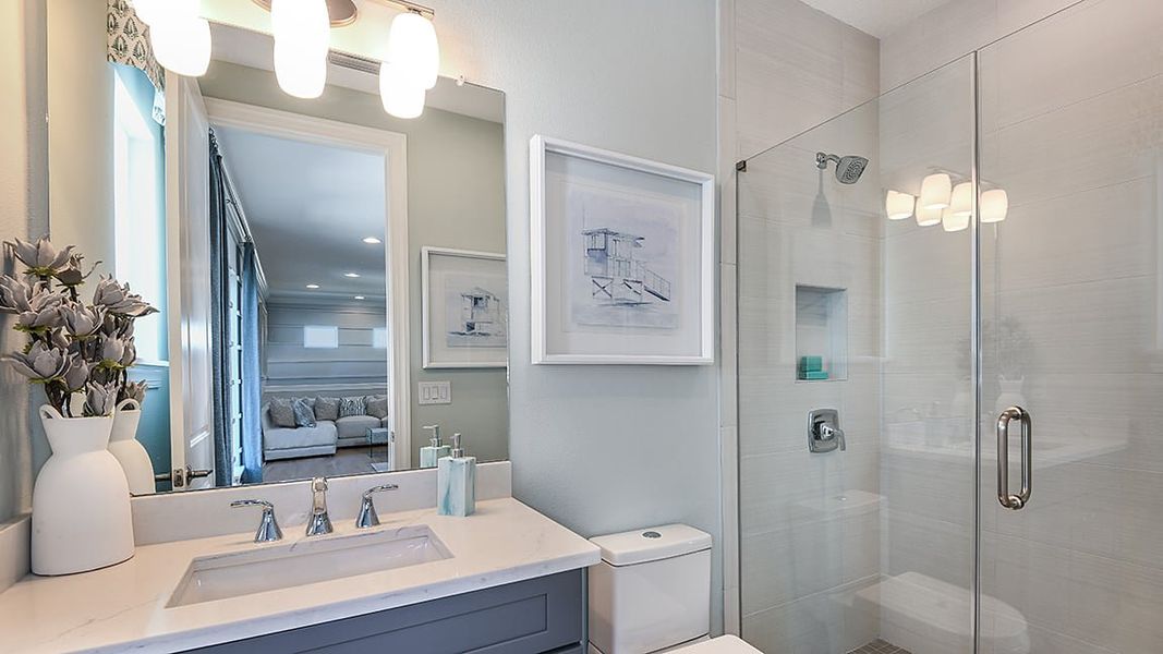 Representative furnished interior of a home built from the Humboldt by Taylor Morrison in Victoria Lakes, Odessa (Image 16).