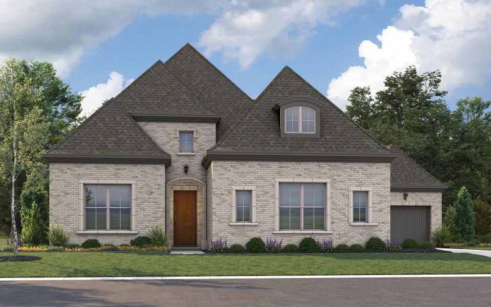 Representative exterior photo of a completed home built from the 6022 by Tradition Homes in The Parks at Wilson Creek, Celina, TX (Image 3).