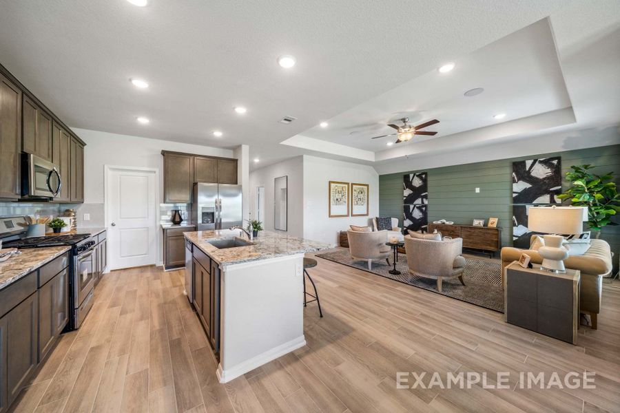 Representative furnished interior of a home built from the The Acadia with 3-Car Garage by Davidson Homes LLC in River Ranch Meadows, Dayton (Image 13).