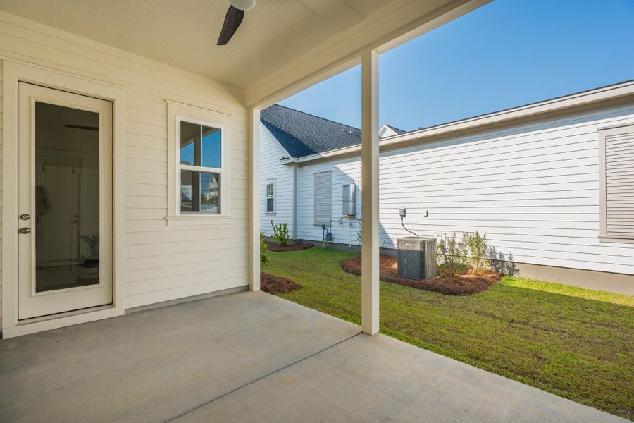 Exterior details and patio area of a home in Nexton, Summerville (Image 32). Exterior details and patio area of a home in Nexton, Summerville (Image 32).