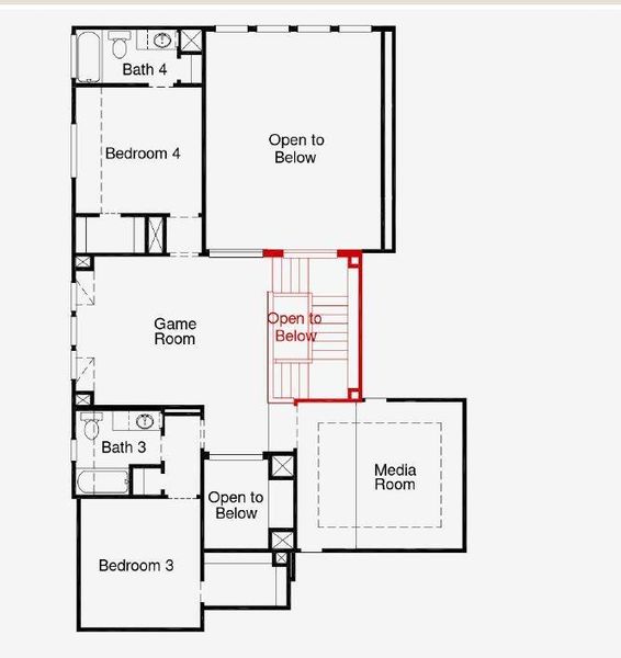 2D floor plan layout of this home in Coastal Point, League City, TX (Image 2). 2D floor plan layout of this home in Coastal Point, League City, TX (Image 2).