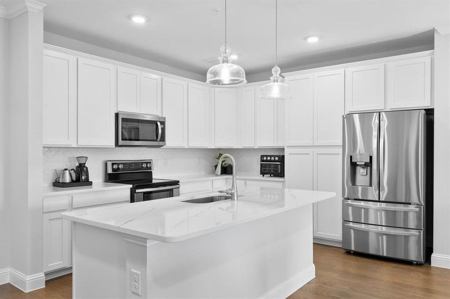 Furnished interior view inside a new home in Gatherings® at Twin Creeks, Allen (Image 3).