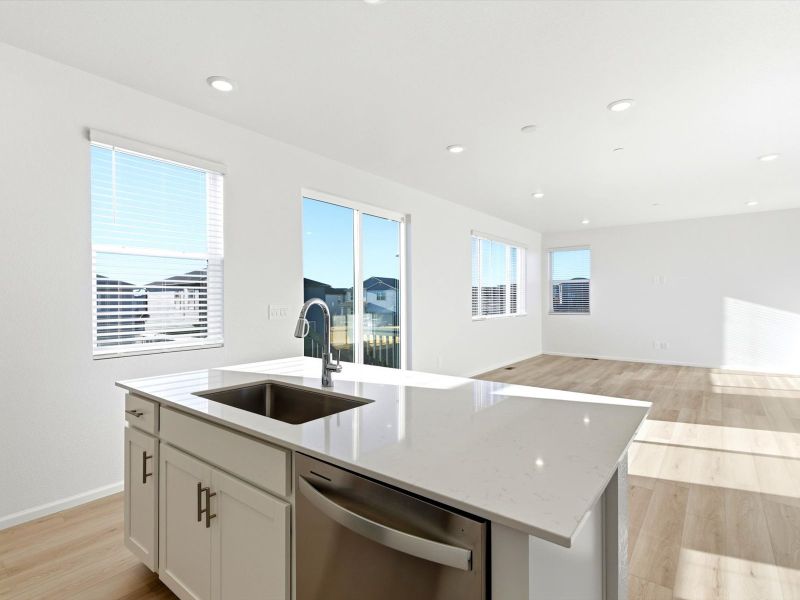 Furnished interior view inside a new home in Buffalo Highlands: The Flora Collection, Commerce City (Image 5).