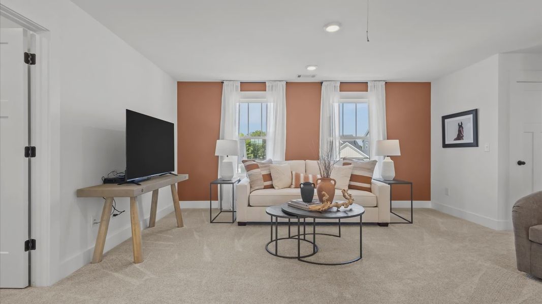 Representative furnished interior of a home built from the Kendrick by DRB Homes in Kayfield at Midway, Anderson (Image 26).