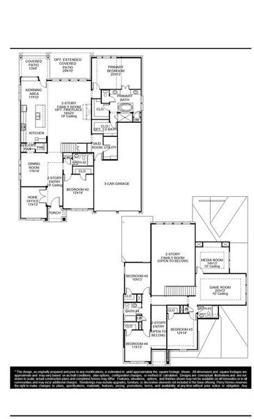 2D floor plan layout of this home in Ramble, Celina, TX (Image 2).