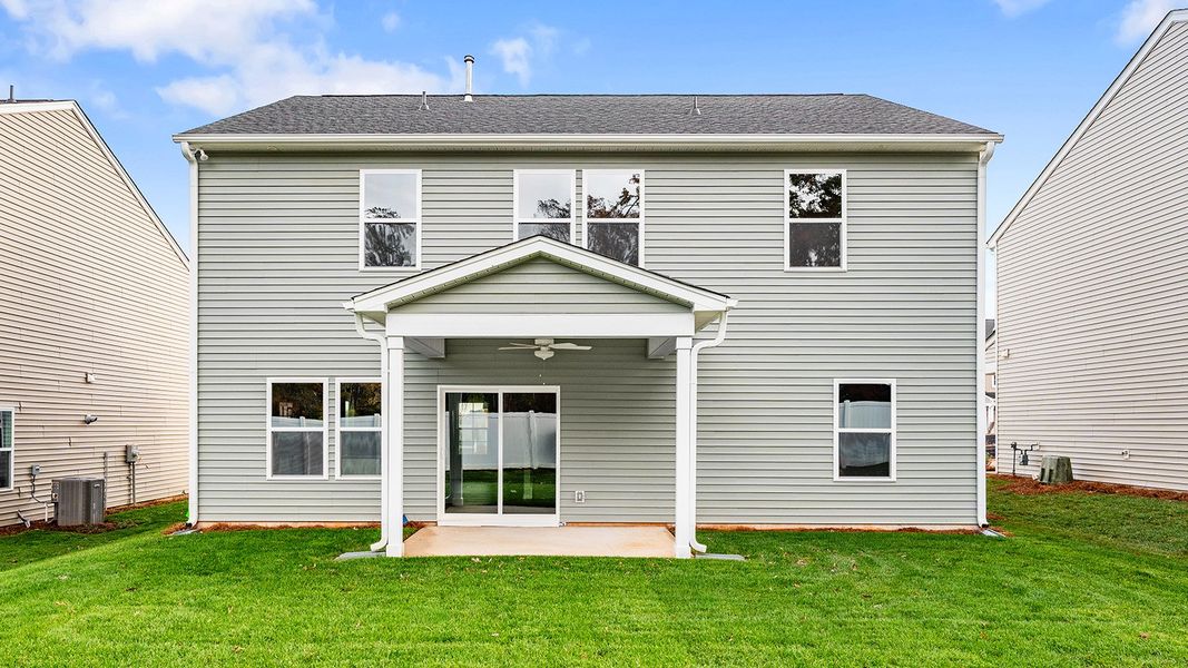Exterior details and patio area of a home in Hanes Lake, Winston-Salem (Image 22). Exterior details and patio area of a home in Hanes Lake, Winston-Salem (Image 22).
