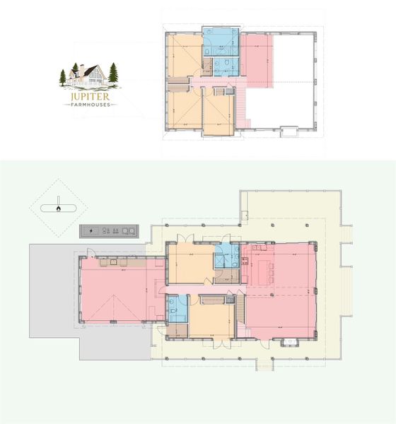 2D floor plan layout of this home in , Jupiter, FL (Image 2).