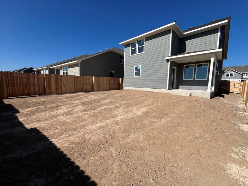 Exterior details and patio area of a home in The Homestead at Lariat, Liberty Hill (Image 3). Exterior details and patio area of a home in The Homestead at Lariat, Liberty Hill (Image 3).