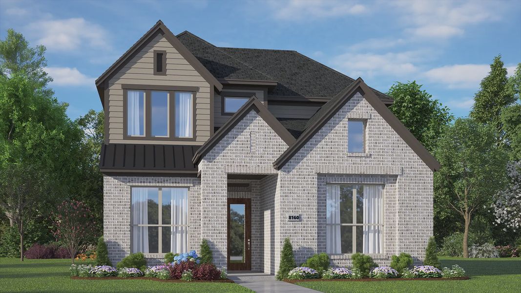 Representative exterior photo of a completed home built from the St Andrews by Chesmar Homes in Riceland 42', Mont Belvieu, TX (Image 21). Representative exterior photo of a completed home built from the St Andrews by Chesmar Homes in Riceland 42', Mont Belvieu, TX (Image 21).