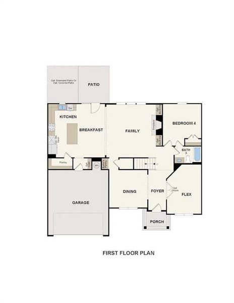 2D floor plan layout of this home in Oakhurst Manor, McDonough, GA (Image 3).