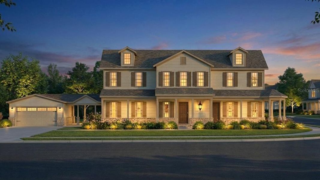 Front exterior of a new home in , Orlando, FL, highlighting curb appeal (Image 1). Front exterior of a new home in , Orlando, FL, highlighting curb appeal (Image 1).
