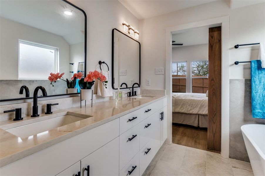 Furnished interior view inside a new home in , Dallas (Image 36).