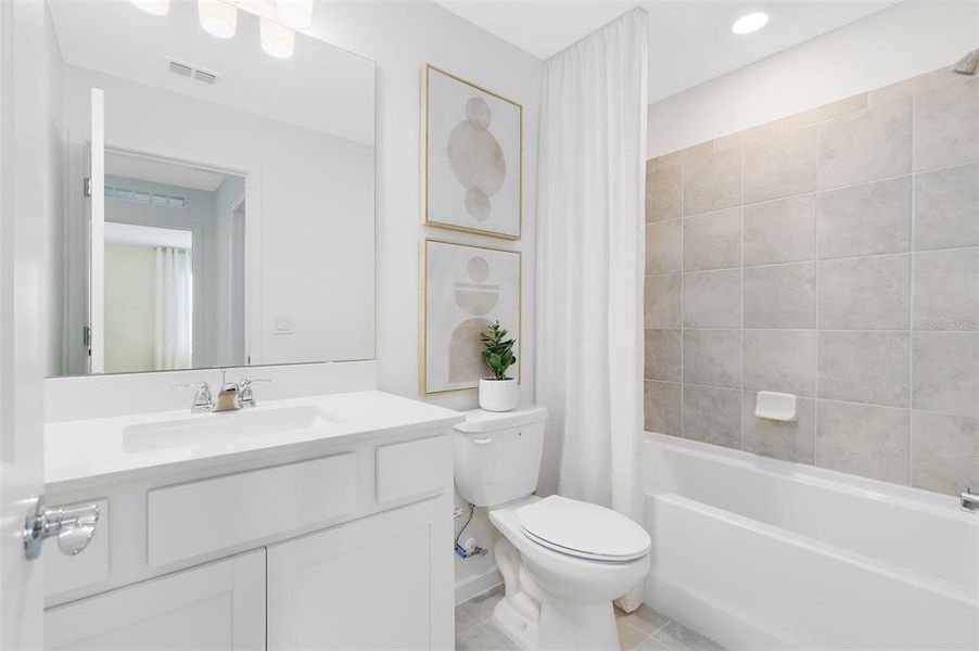 Model Home Design Only. Pictures and furnishings are for illustrative purposes only. Elevations, colors and options may vary. Furniture is for model home staging only.