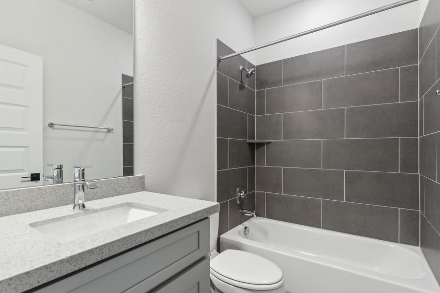 Furnished interior view inside a new home in Townhomes at Gattis, Round Rock (Image 15).