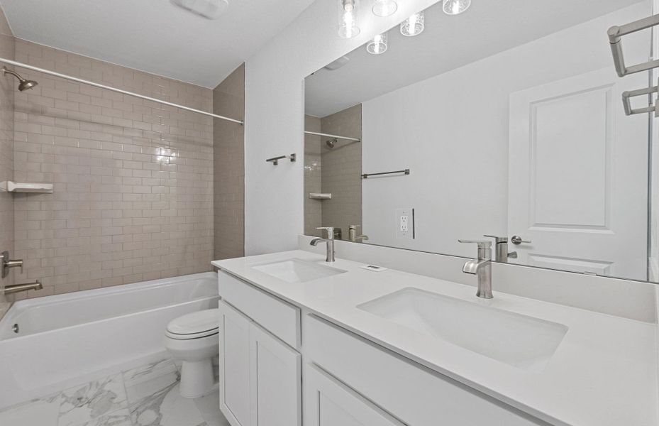 Furnished interior view inside a new home in Wolf Ranch, Georgetown (Image 8).