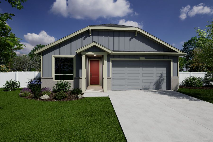 Front exterior of a new home in The Reserve at Green Valley Ranch Aurora, Aurora, CO, highlighting curb appeal (Image 1). Front exterior of a new home in The Reserve at Green Valley Ranch Aurora, Aurora, CO, highlighting curb appeal (Image 1).