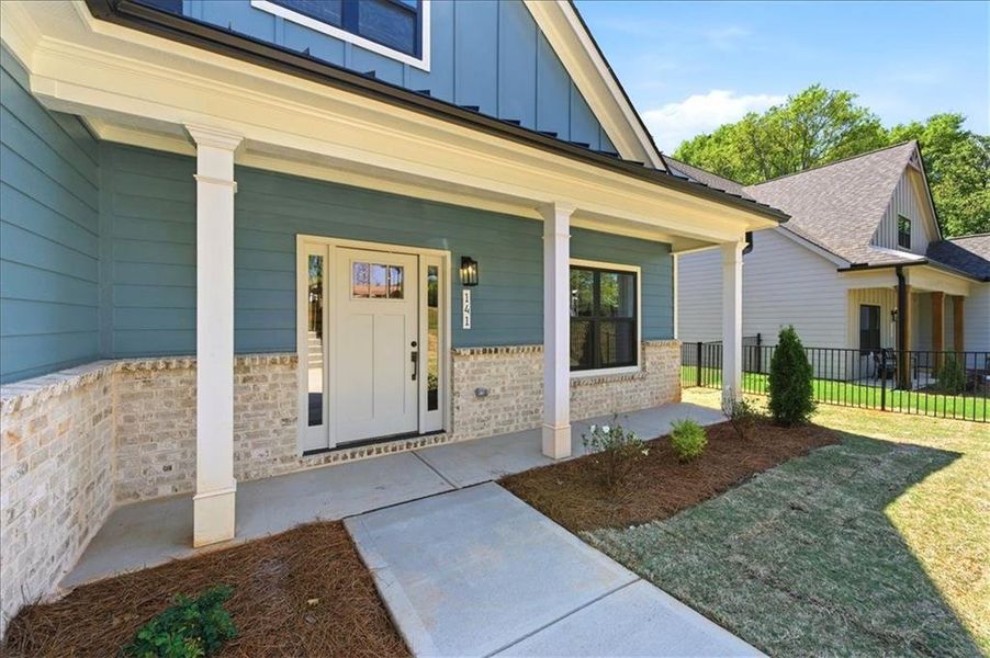 Exterior details and patio area of a home in Ferguson Corners, Emerson (Image 3).