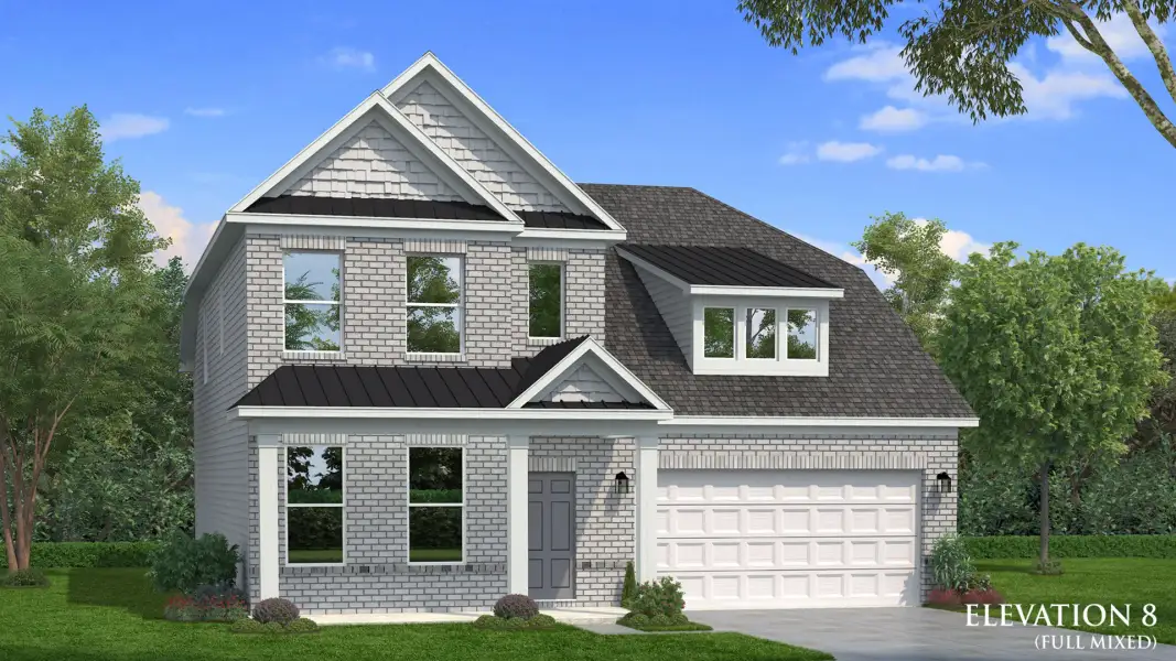 Representative exterior photo of a completed home built from the Lassiter by DRB Homes in Station Pointe Phase 2, Angier, NC (Image 46).