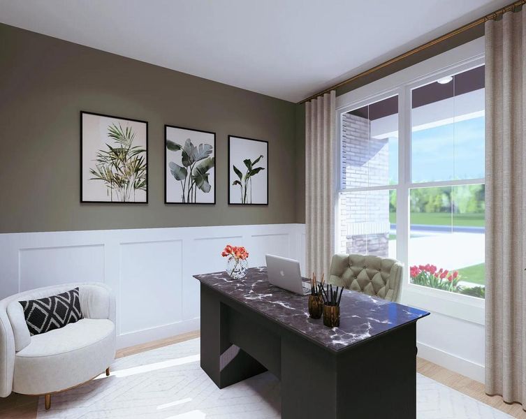 Furnished interior view inside a new home in The Highlands - 65', Porter (Image 11).