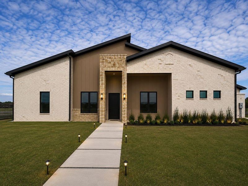 Front exterior of a new home in , Hempstead, TX, highlighting curb appeal (Image 1). Front exterior of a new home in , Hempstead, TX, highlighting curb appeal (Image 1).