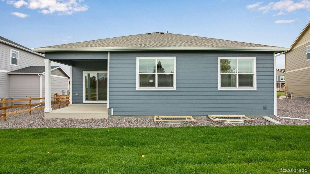 Exterior details and patio area of a home in Hansen Farm, Fort Collins (Image 21).