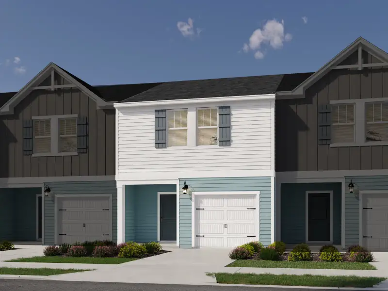 Front exterior of a new home in Galloway Ridge, Charlotte, NC, highlighting curb appeal (Image 1). Front exterior of a new home in Galloway Ridge, Charlotte, NC, highlighting curb appeal (Image 1).