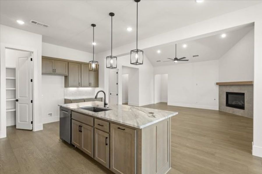 Furnished interior view inside a new home in Rio Vista at Kelly Ranch, Aledo (Image 45).