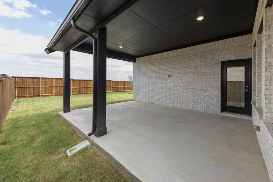 Exterior details and patio area of a home in Sutton Fields, Celina (Image 3). Exterior details and patio area of a home in Sutton Fields, Celina (Image 3).