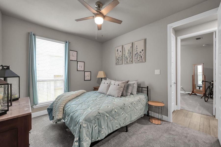 Furnished interior view inside a new home in Grand Central Park 45', Conroe (Image 16).