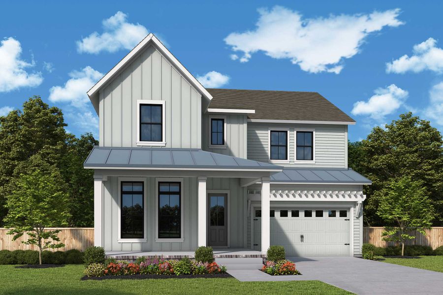 Front exterior of a home in the The River District – Excursion Collection community, located in Charlotte, NC (Image 13).