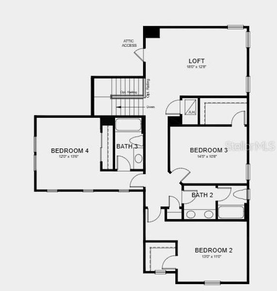 2D floor plan layout of this home in Hammock at Two Rivers, Zephyrhills, FL (Image 3). 2D floor plan layout of this home in Hammock at Two Rivers, Zephyrhills, FL (Image 3).