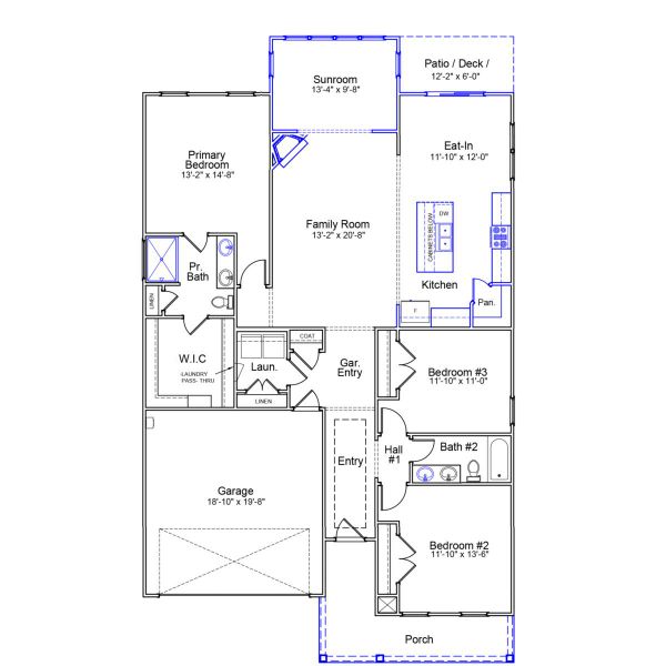 2D floor plan layout of this home in Rogers Spring, Graham, NC (Image 3).
