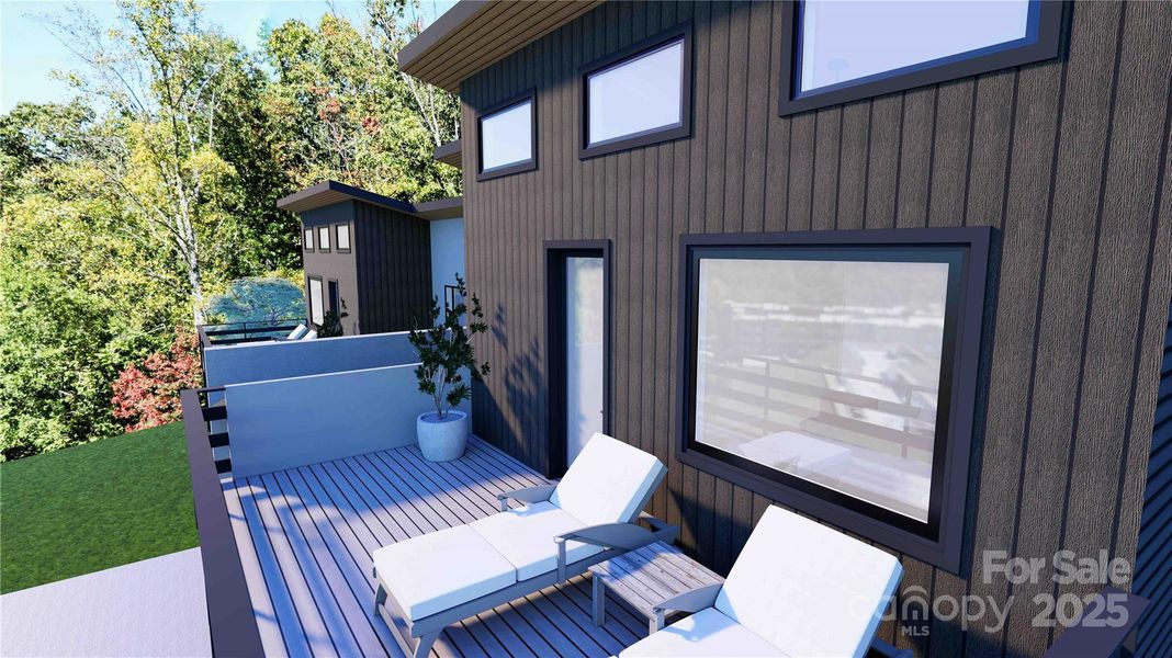 Upper level deck rendering