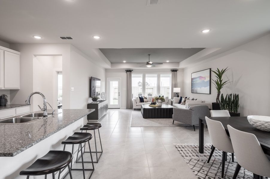 Representative furnished interior of a home built from the Caddo by Tri Pointe Homes in Mason Woods, Cypress (Image 41).