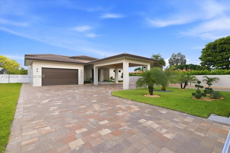 Exterior details and patio area of a home in , Miami (Image 3). Exterior details and patio area of a home in , Miami (Image 3).