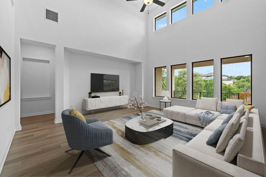 Open Concept Family Room - Virtually Staged Open Concept Family Room - Virtually Staged