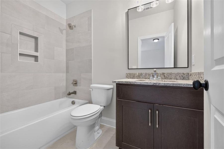 Furnished interior view inside a new home in , Flowery Branch (Image 17). Furnished interior view inside a new home in , Flowery Branch (Image 17).