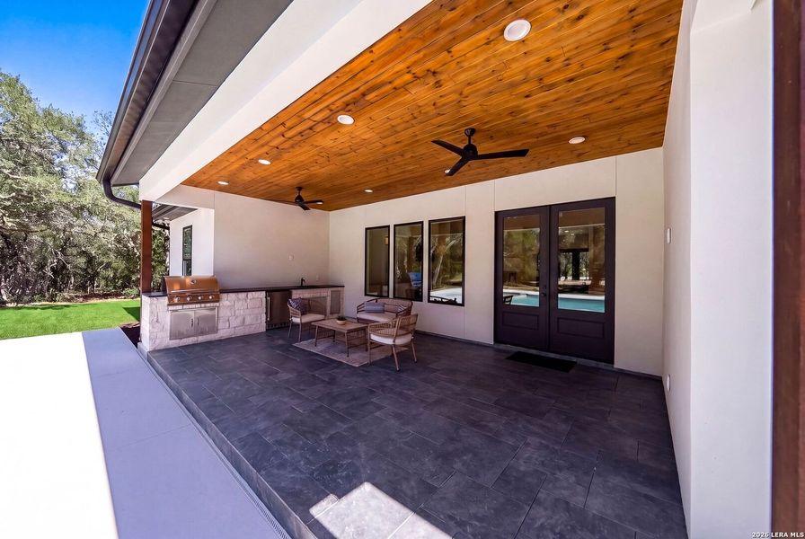 Exterior details and patio area of a home in , Boerne (Image 31).