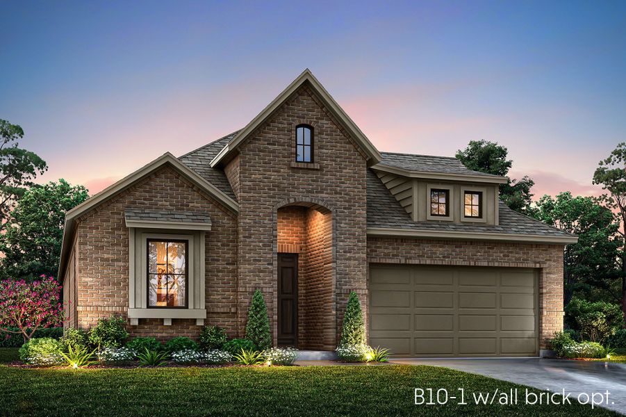 Representative exterior photo of a completed home built from the Sedona by John Houston Homes in BridgeWater - Phase 1, Midlothian, TX (Image 5).