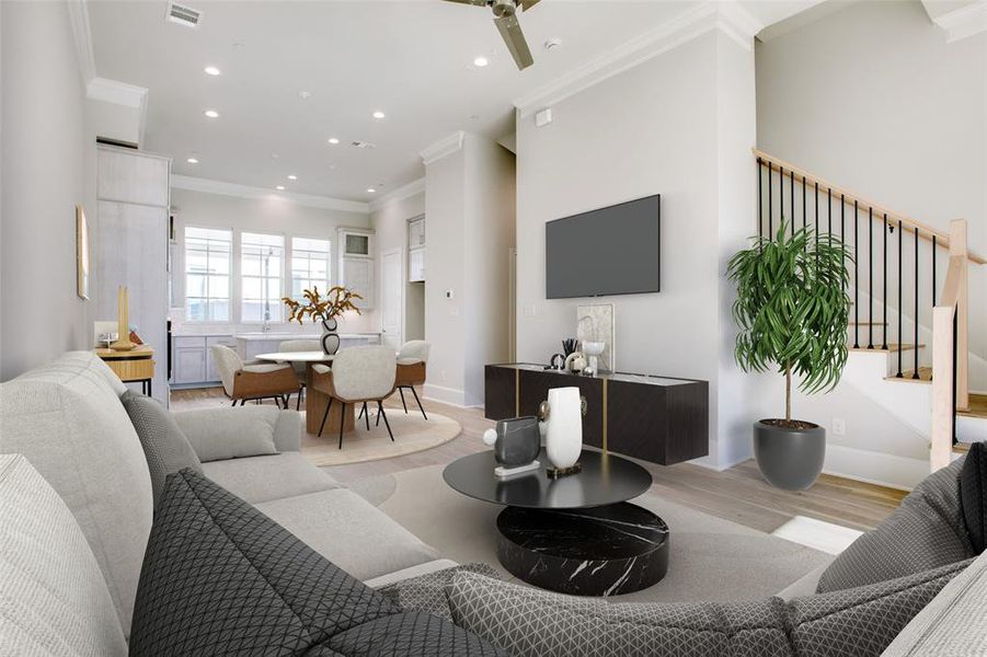 Image of actual unit. Virtually staged to show use of space.